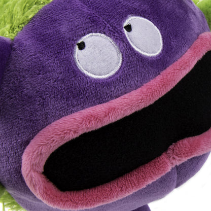 Playclean Germs Squeaky Plush Dog Toy with Odor-Eliminating Essential Oils, Chew Guard Technology - Purple, Large